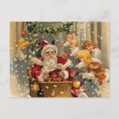 真夜中ドライブヴィンテージのクリスマスカード シーズンポストカード (正面)