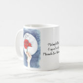 "真夜中上がりました"は コーヒーマグカップ (正面左)