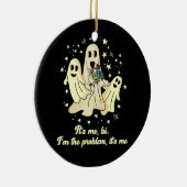 真夜中幽霊私こんにちは私が問題だ セラミックオーナメント (右)