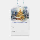 真夜中来の聖降誕祭の贈り澄ん物のラベルに ギフトタグ (正面)