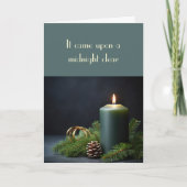 真夜中来の聖降誕祭澄ん カード (正面)