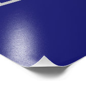 真夜中無地のの青い正方形の三角形 フォトプリント            (角)