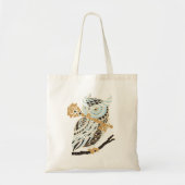 真夜中素晴らし角フクロウ トートバッグ (正面)