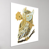 真夜中素晴らし角フクロウ 箔ポスター (レイダウン)