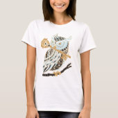 真夜中素晴らし角フクロウ Tシャツ (正面)