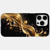 真夜中金ゴールド波 Case-Mate iPhoneケース (裏面 (横))