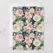 真夜中開花エレガントフローラリース 招待状 (裏面)