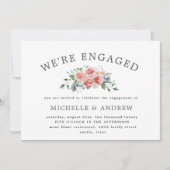 真夜中開花エレガントフローラ婚約 招待状 (正面)