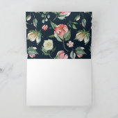 真夜中開花フローラベビーシャワー感謝していユーズ カード (内部)