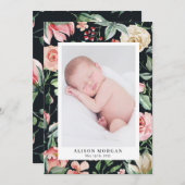 真夜中開花赤面フローラ誕生発表 招待状 (正面/裏面)