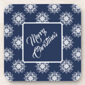 真夜中霜の降りたの青空のデザイン コースター (正面)