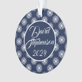 真夜中霜の降りたの青空の雪 オーナメント