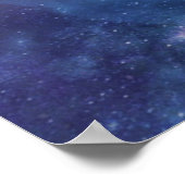 真夜中飛んでいるフクロウのポスター ポスター (角)