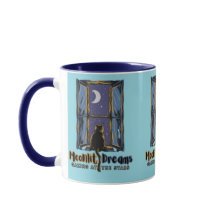 真夜中魔法：月の光を浴びる空の猫