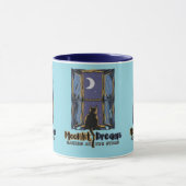 真夜中魔法：月の光を浴びる空の猫 マグカップ (中央)