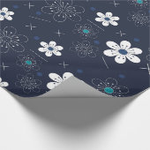 真夜冬の花の包み紙 ラッピングペーパー (角)