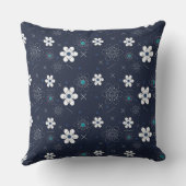 真夜冬の花の枕 クッション (裏面)