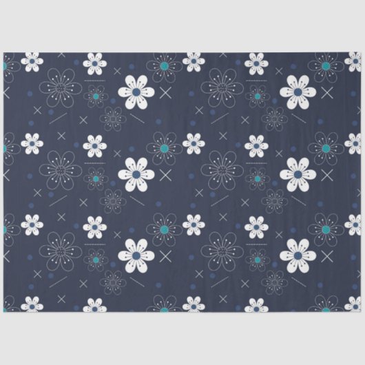 真夜冬の花ティッシュペーパー 薄葉紙 (正面)