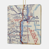 真実か結果とゾウ・ビュート50の地図 セラミックオーナメント (左)