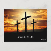 真実があなたを自由にしてくれる聖書の詩篇記憶 ポストカード (裏面)