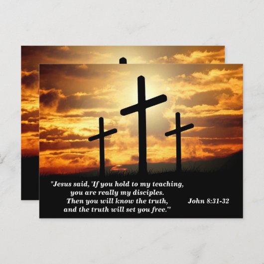 真実があなたを自由にしてくれる 聖書の言葉 記憶  ポストカード (正面/裏面)