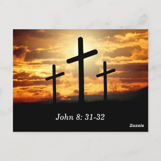 真実があなたを自由にしてくれる 聖書の言葉 記憶  ポストカード (裏面)