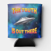 真実が出ている – ソーサー飛んでいるUFO銀河系 缶クーラー (正面)