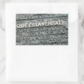 真実って何だ？ – ケエスラヴァータットさん。 長方形シール (バッグ)