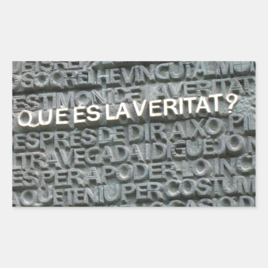 真実って何だ？ – ケエスラヴァータットさん。 長方形シール (正面)