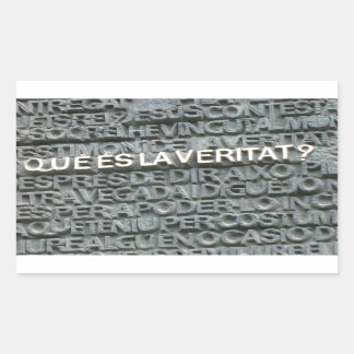 真実って何だ? – ケエスラヴァータットさん。 長方形シール