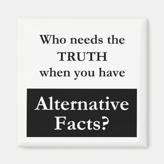 真実と代替ファクト白磁石 マグネット (正面)