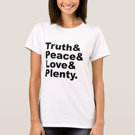 真実と平和と愛と豊かさの省庁 Tシャツ (正面)