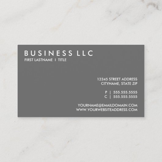 真実と正義。(色のカスタマイズ可能) 名刺 (裏面)