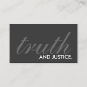真実と正義。(色のカスタマイズ可能) 名刺 (正面)