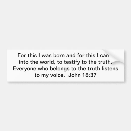 真実に属して下さい バンパーステッカー (正面)
