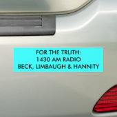 真実のため: 1430 AM RADIOBECK、LIMBAUGH及びHA… バンパーステッカー (車上)