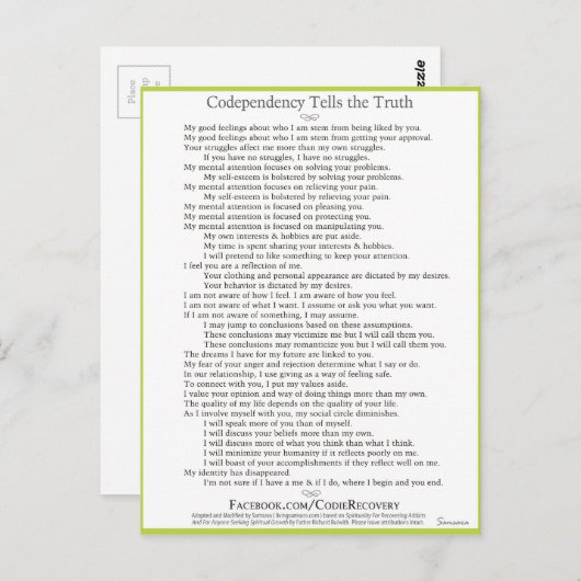 真実のはがきを示す共存 ポストカード