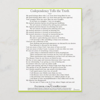 真実のはがきを示す共存 ポストカード