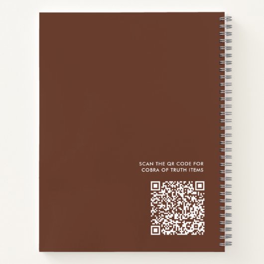 真実のジャーナリング感動的のコブラ ノートブック (裏面)