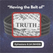 真実のベルトを持つ – ビニールシール シール (正面)