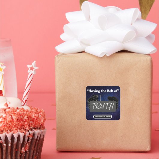 真実のベルトを持つ – 四角いシール スクエアシール (パーティー)