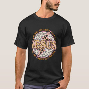 真実の人生ヒョウの輪イエスの方法 Tシャツ