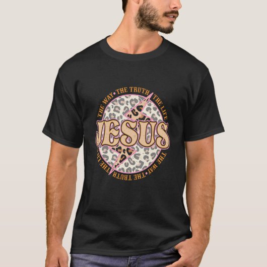 真実の人生ヒョウの輪イエスの方法 Tシャツ (正面)