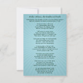 真実の女神パラス・アテナ 招待状 (裏面)