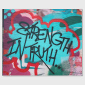 真実の強さ落書き ラッピングペーパー (フラット)