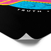 真実の思いやりの強さ疑問に思漫画女性のロゴ ポスター (角)