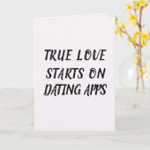 真実の愛はオンラインで始まる(Tinder、Bumble、Hinge) カード (黄色い花)