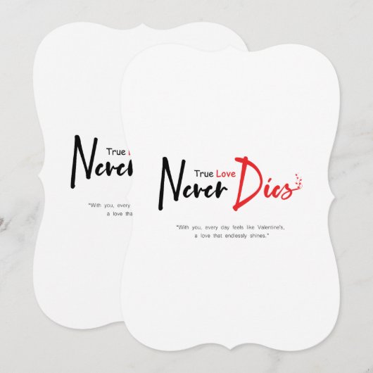 真実の愛は決して死なない (正面/裏面)