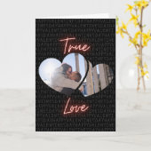 真実の愛カスタム写真バレンタイン カード (黄色い花)