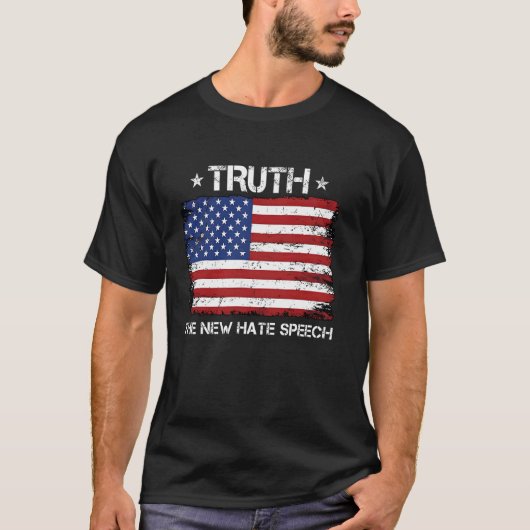 真実の新しいヘイトスピーチ政治的公正さ米国 Tシャツ (正面)